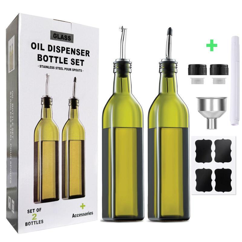 Kitchen Glass Baking Set - Dispenser per Olio e Aceto in