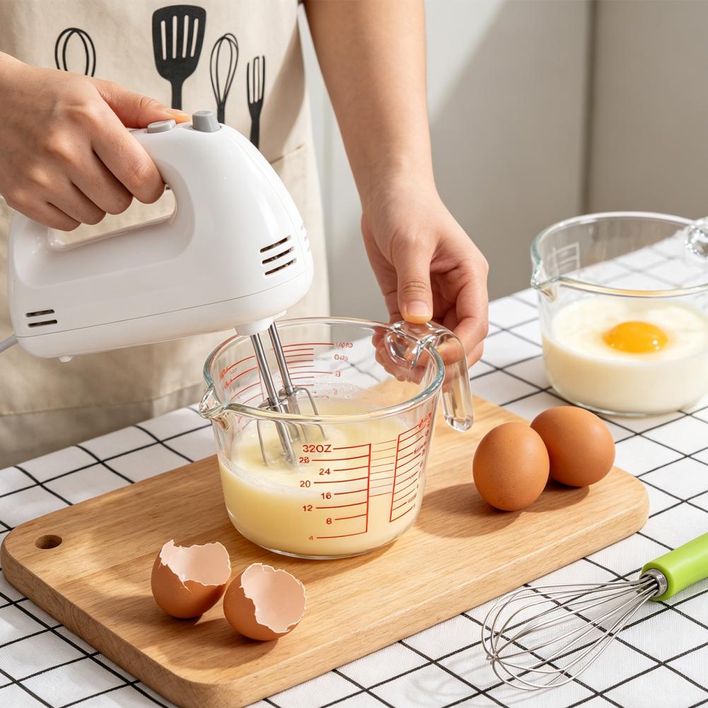 Kitchen Glass Baking Set - Set di Tazze Dosatrici in Vetro