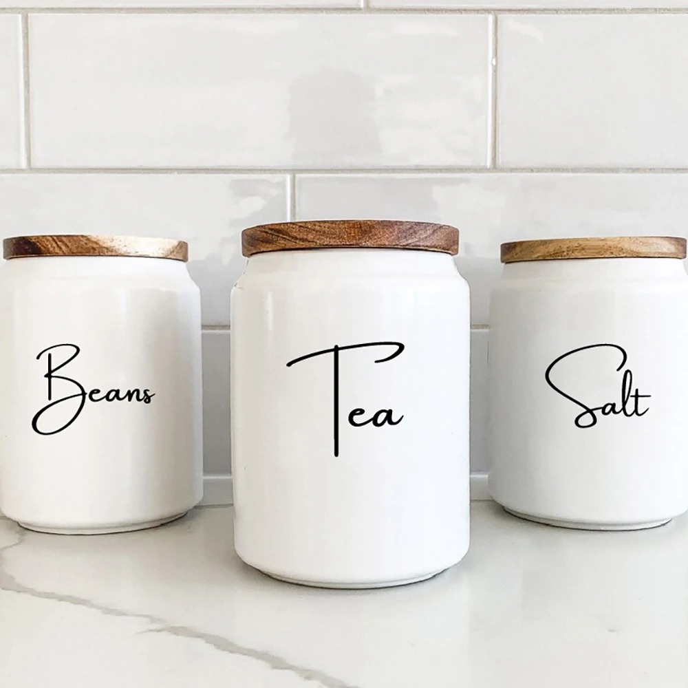 Kitchen Baking Quotes - Etichette Adesive per Barattoli da Cucina,
