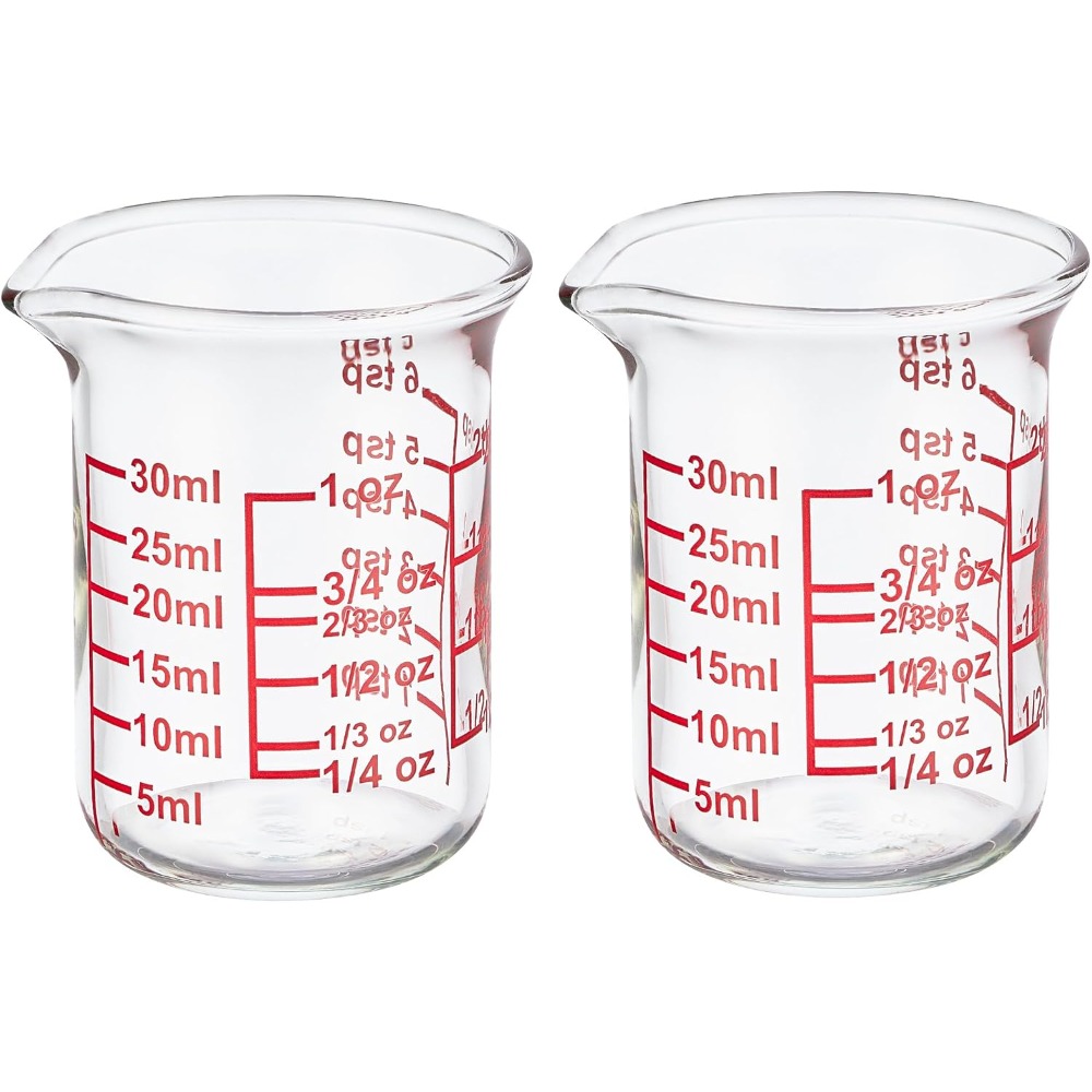 Kitchen Glass Baking Set - Set di 2 Tazze Dosatrici in