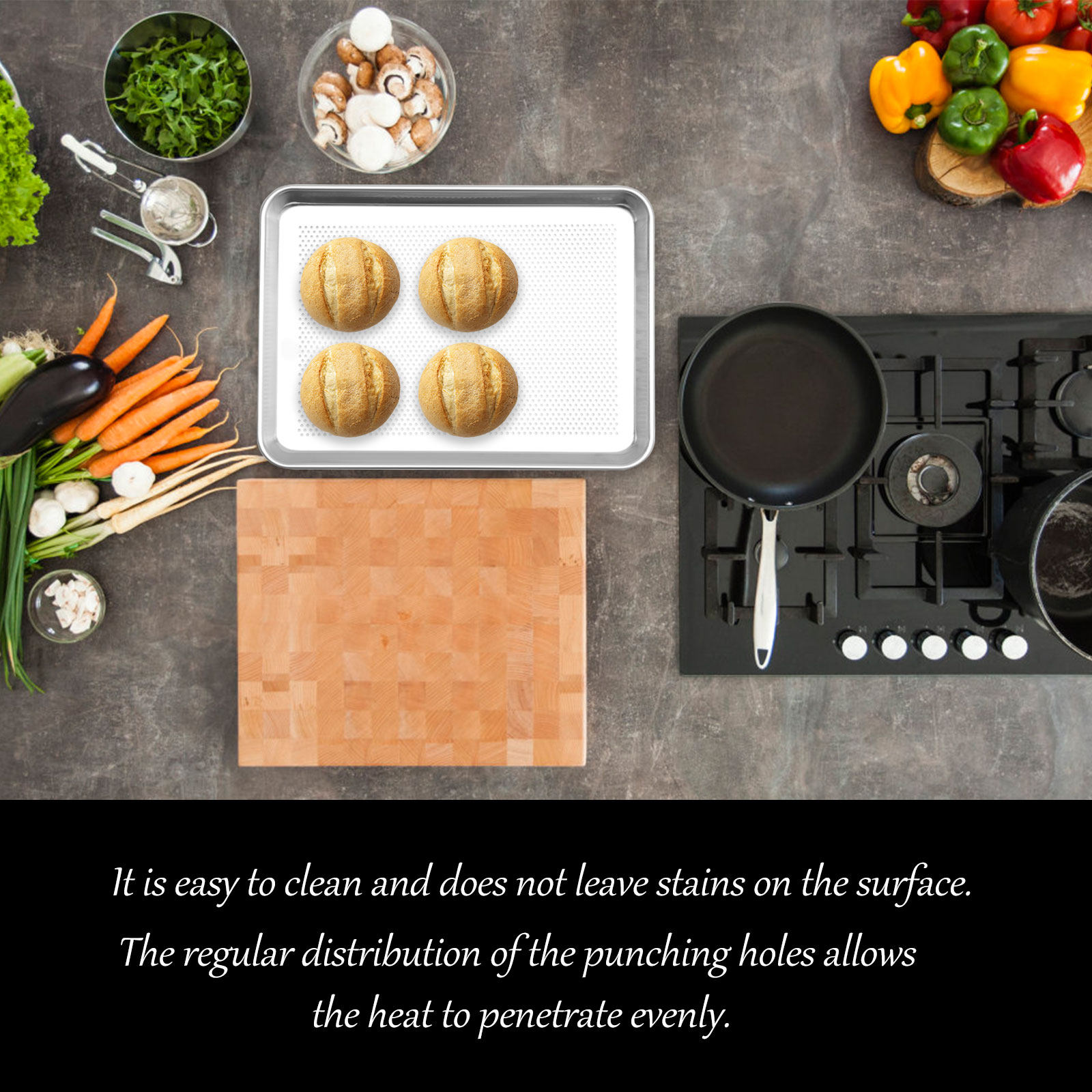 Kitchen Essentials Baking Tray - 1 Pezzo Teglia da Forno in