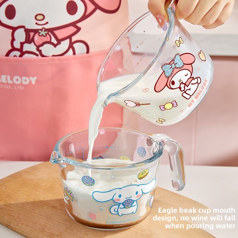Kitchen Glass Baking Set - Tazza dosatrice in vetro con design