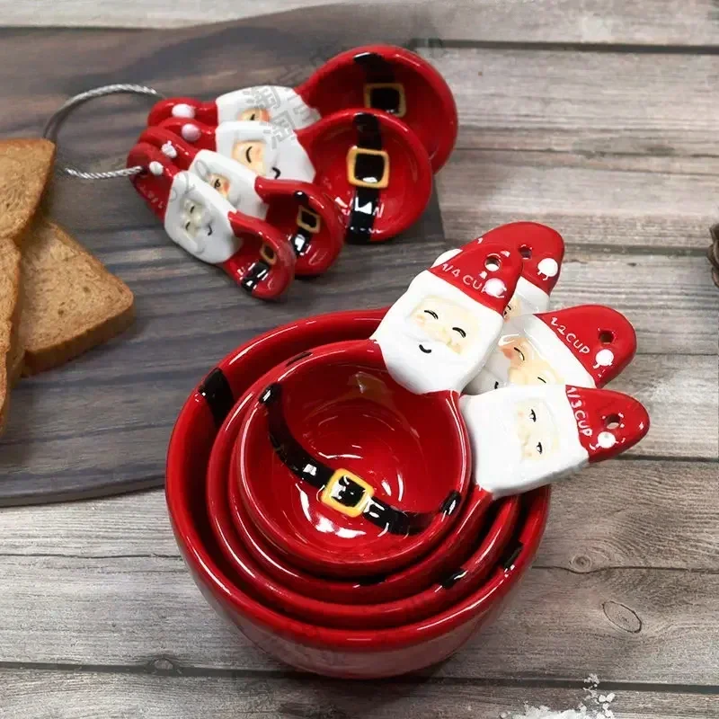 Kitchen Baking Gifts - Set di 4 cucchiai dosatori natalizi,