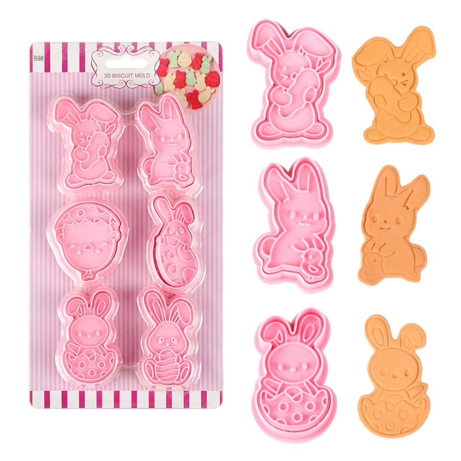 Kitchen Accessories For Baking - 6 pz/set Coniglietto di Pasqua Formine