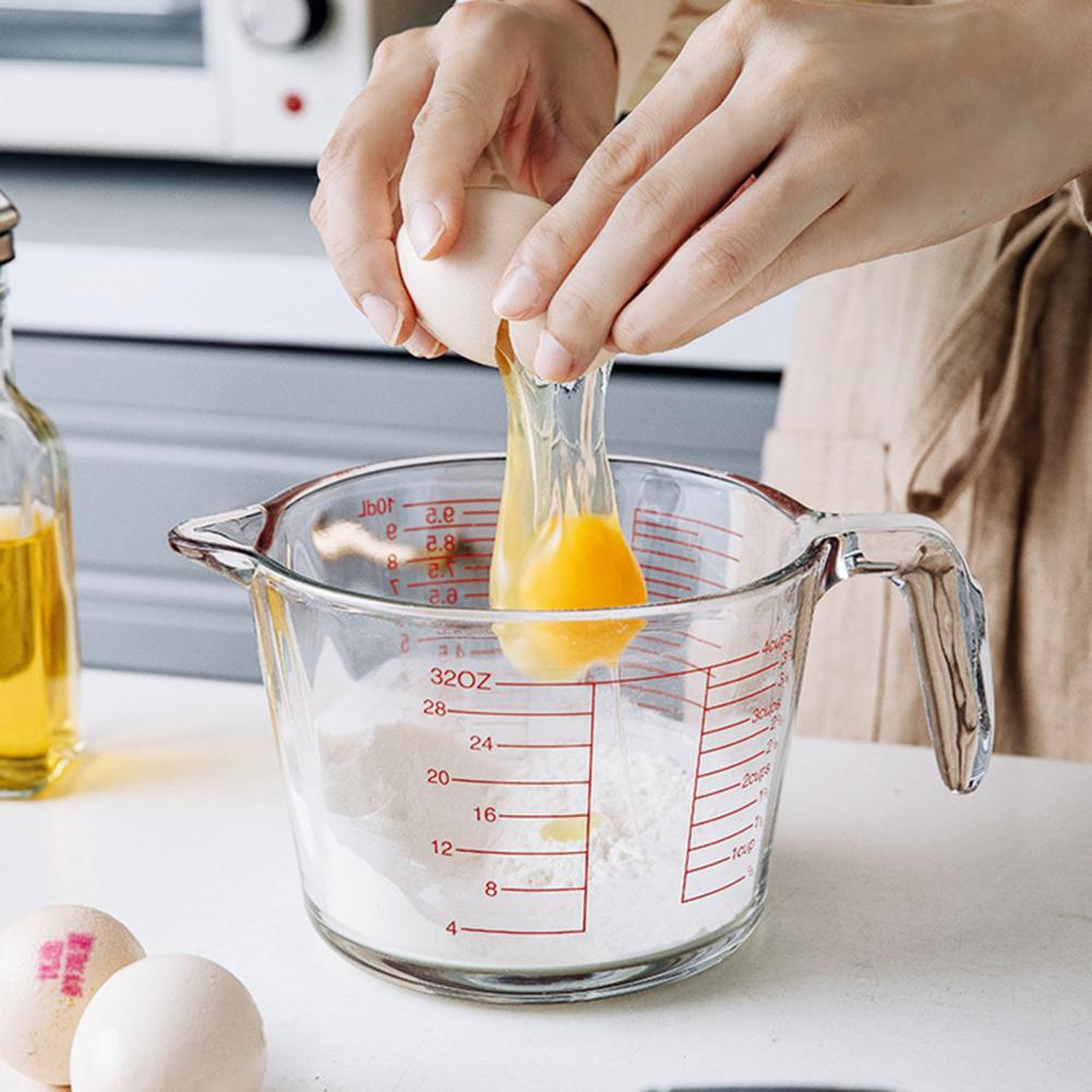 Kitchen Glass Baking Set - Set di 3 Tazze Misuranti in