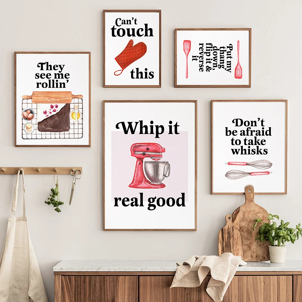 Stampa su Tela con Frasi Rap s - Kitchen Baking Quotes recensione e prezzo
