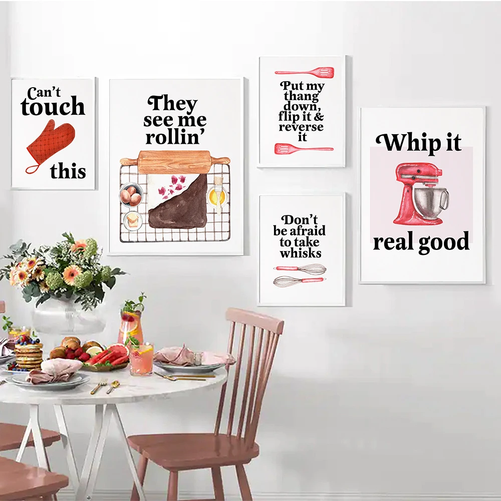 Stampa su Tela con Frasi Rap s - Kitchen Baking Quotes recensione e prezzo