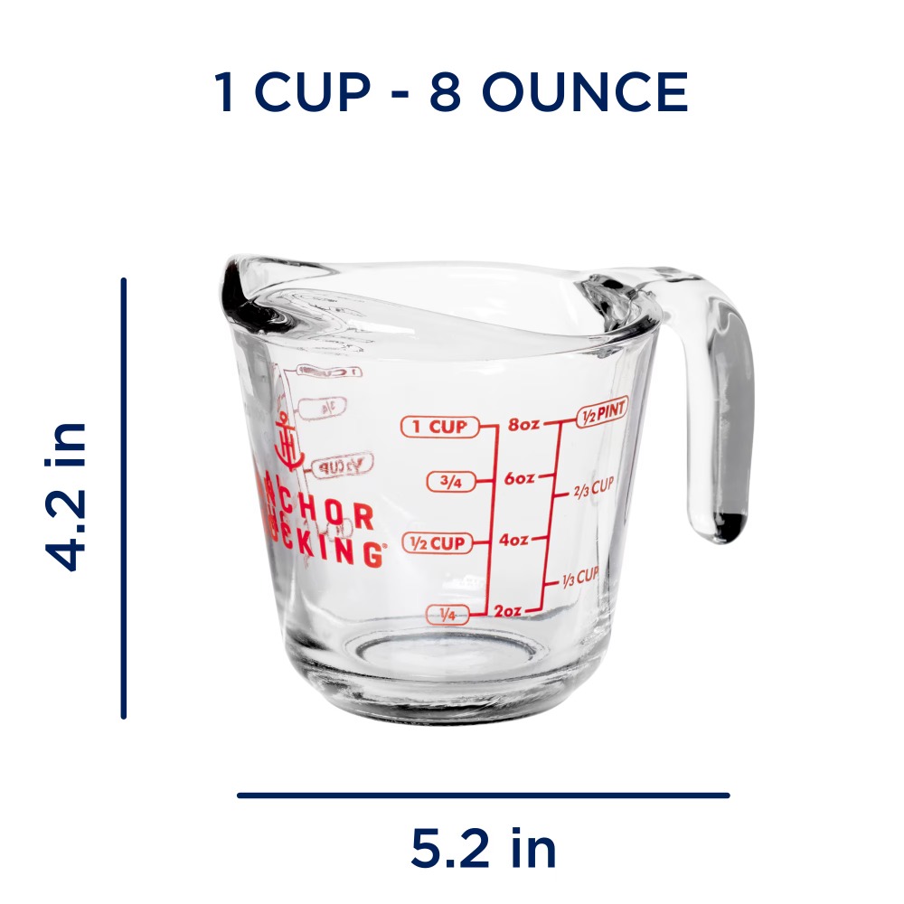Set di 2 misurini in vetro con - Kitchen Glass Baking Set recensione e prezzo