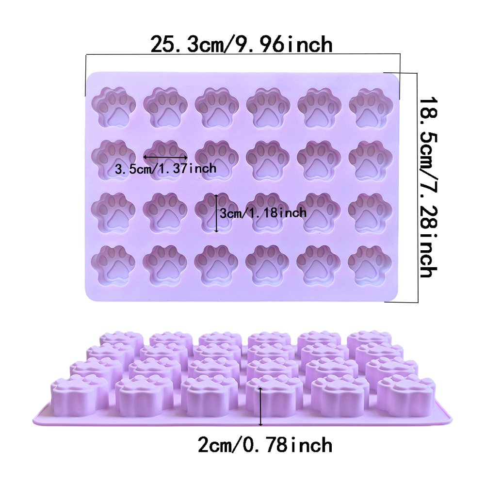 1 pz 24 fori a forma di zampa  - Silicone Cake Mold recensione e prezzo