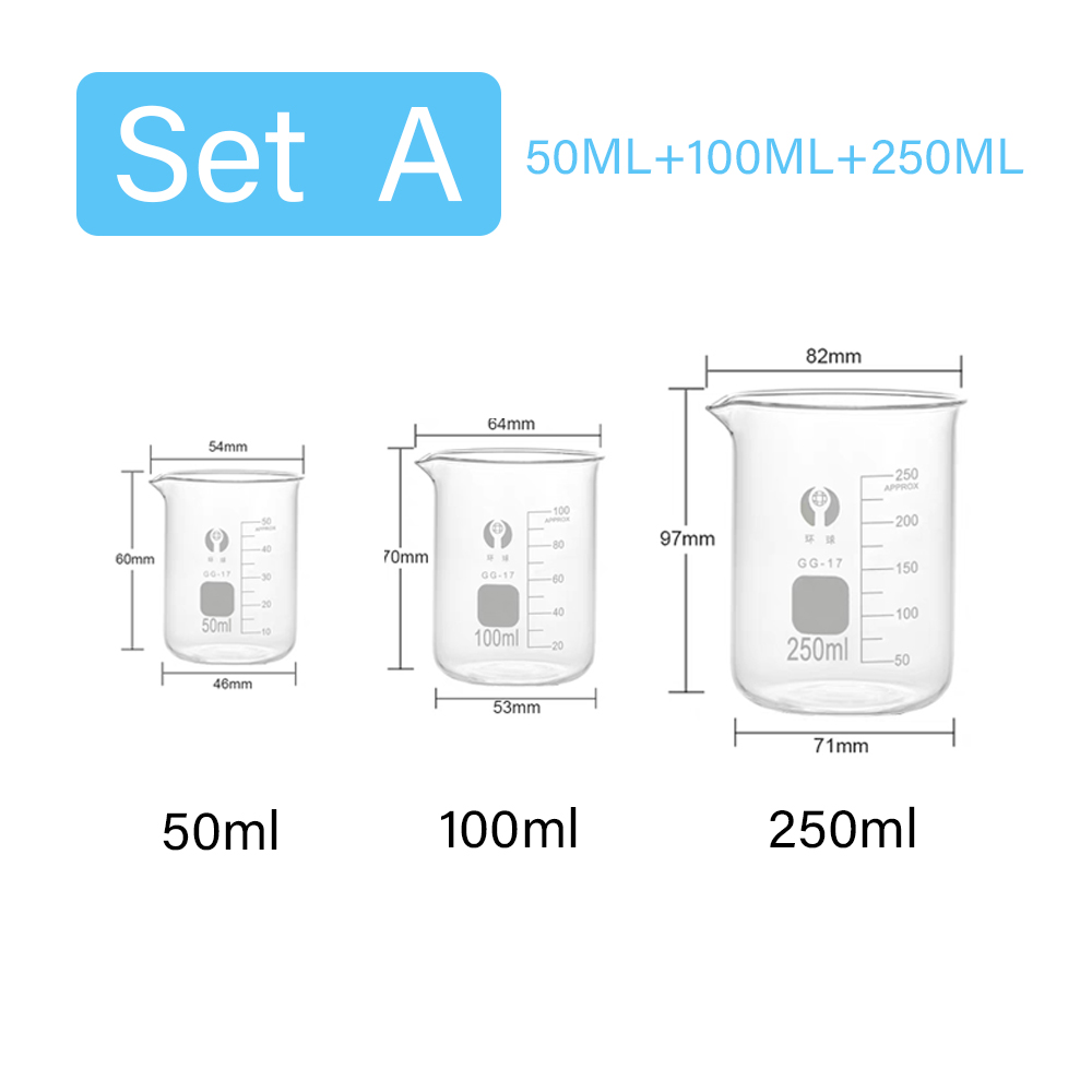 Set di 3 Bicchieri Dosatori in - Kitchen Glass Baking Set recensione e prezzo