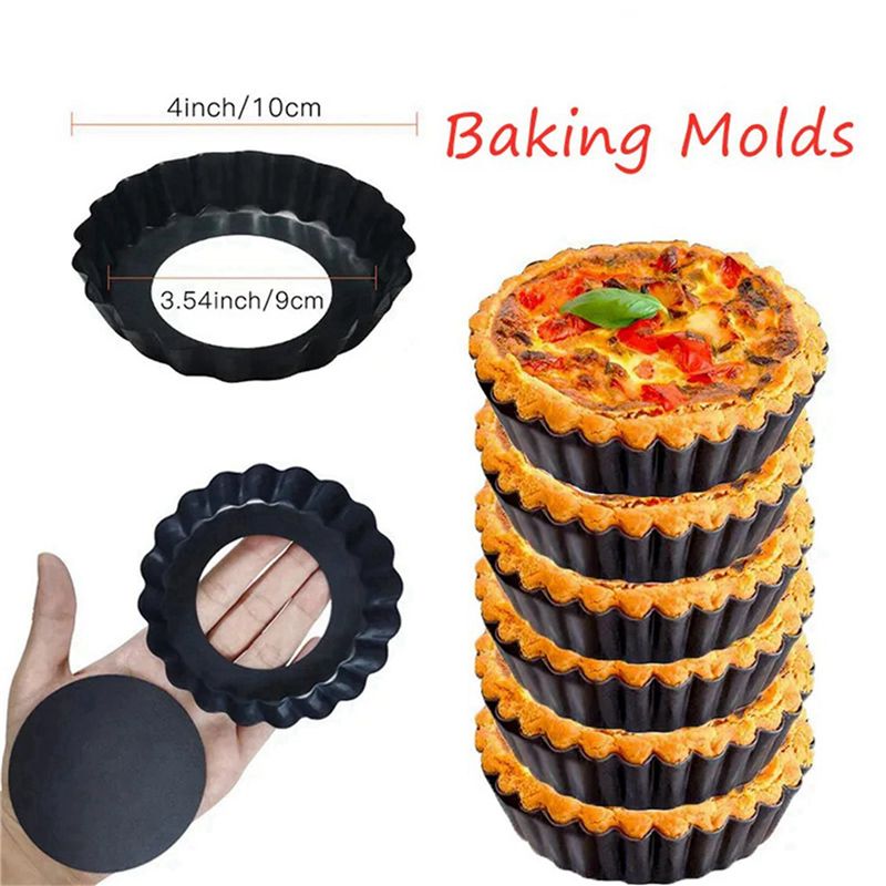 Set di 8 Stampi Rotondi da 10  - Tart Pan Loose recensione e prezzo